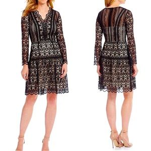 Long Sleeve Black Lace Dress